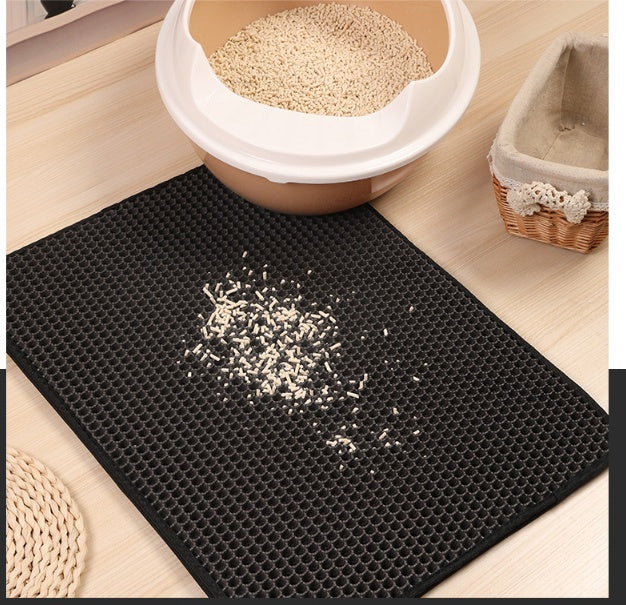 Pet Cat Double Litter Mat- Pet Supplies
