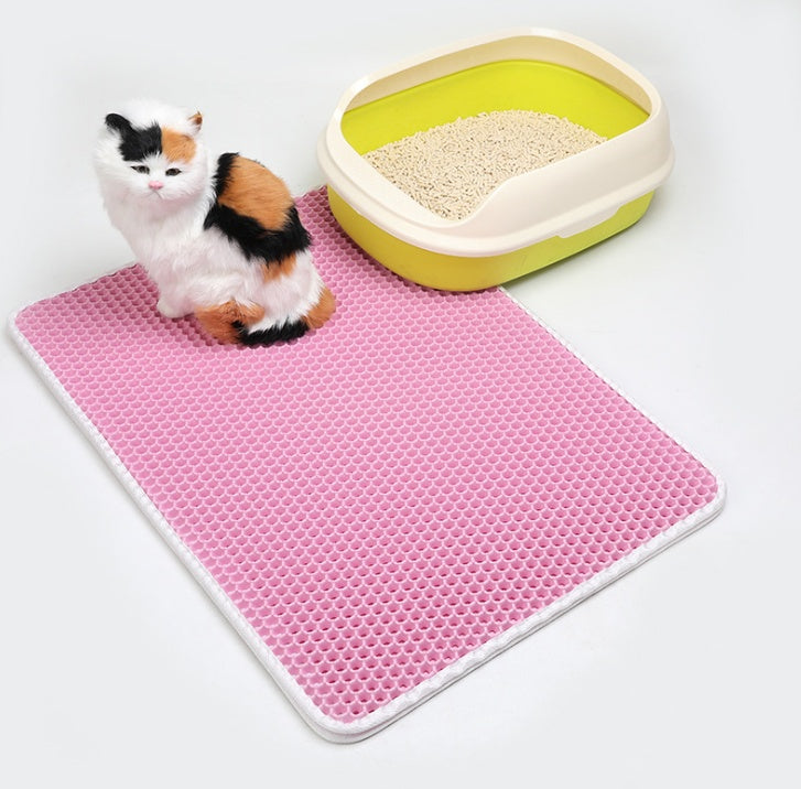 Pet Cat Double Litter Mat- Pet Supplies