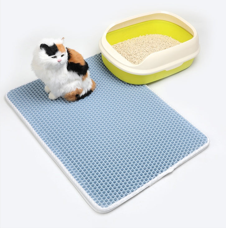 Pet Cat Double Litter Mat- Pet Supplies