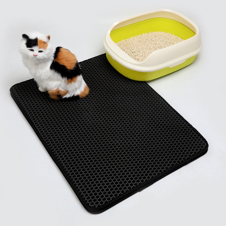 Pet Cat Double Litter Mat- Pet Supplies