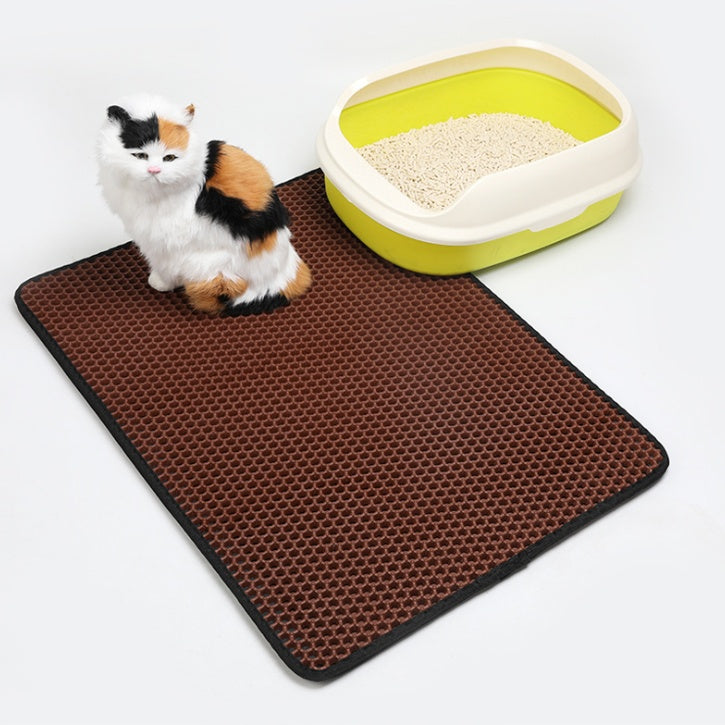 Pet Cat Double Litter Mat- Pet Supplies