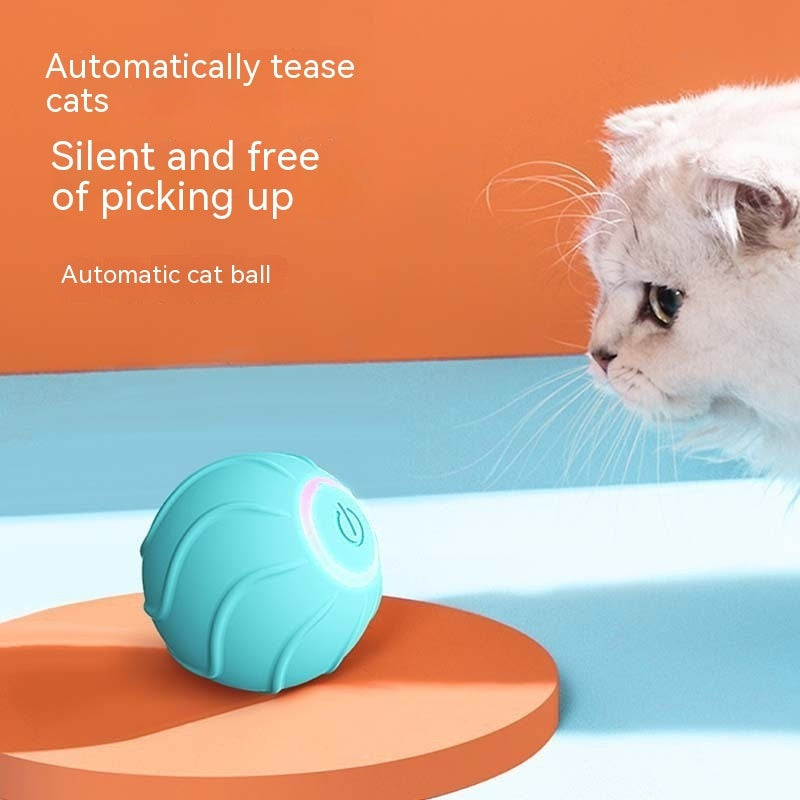 Interactive Cat Toy Rolling Ball Automatic Bouncing Ball USB Self Hi Teasing Kittens Jumping Ball